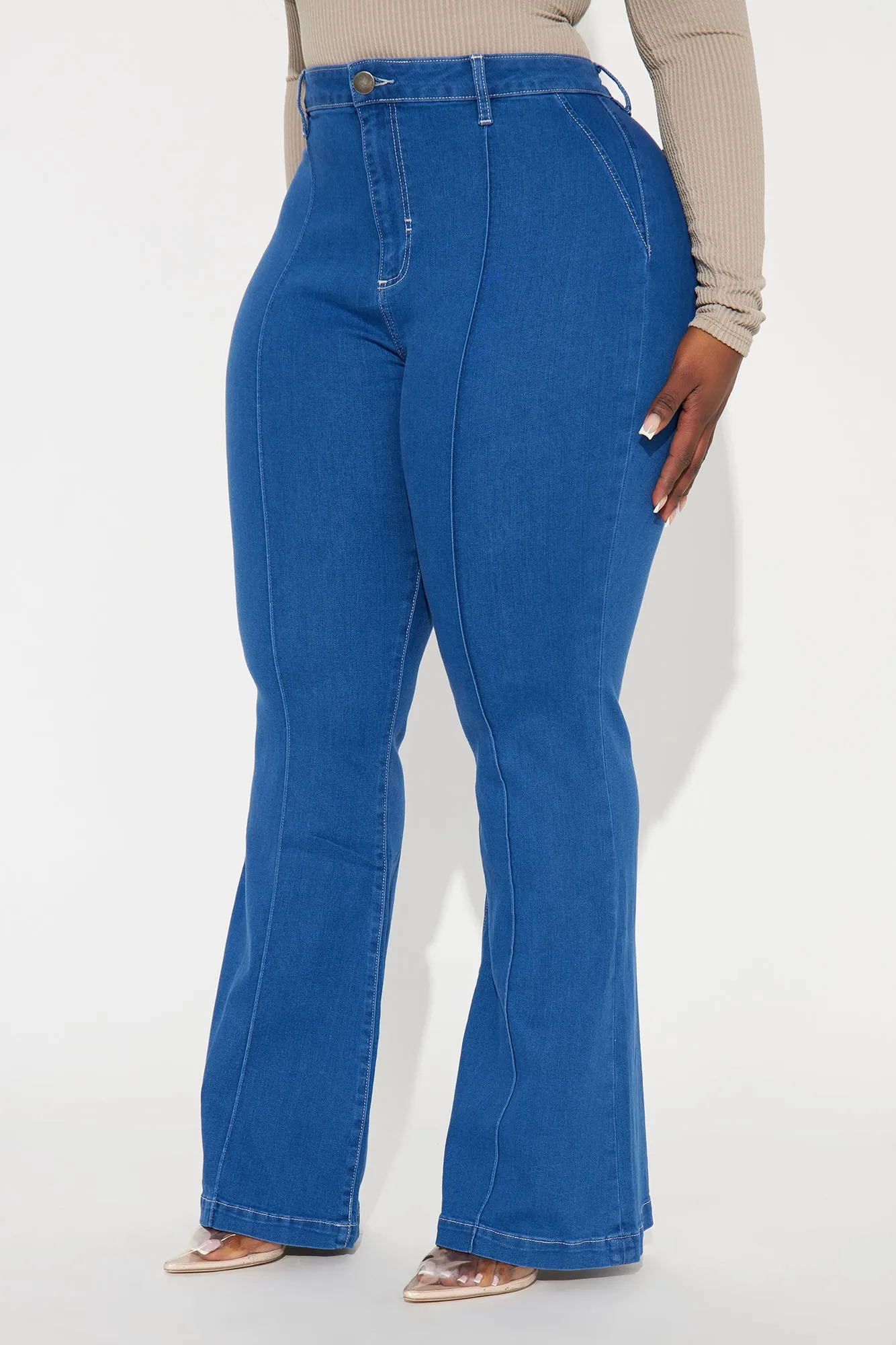 70s Bliss Stretch Flare Jeans - Dark Wash