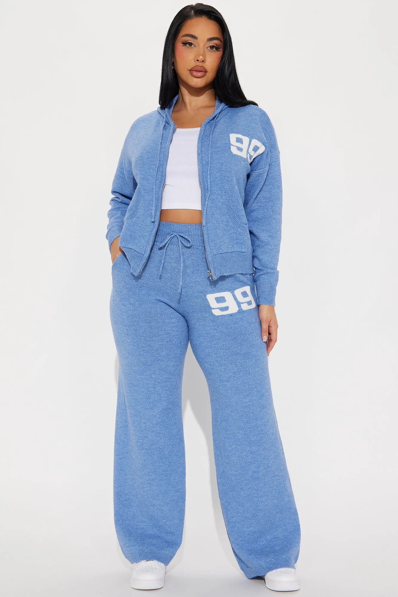 99 Problems Sweater Pant Set - Blue