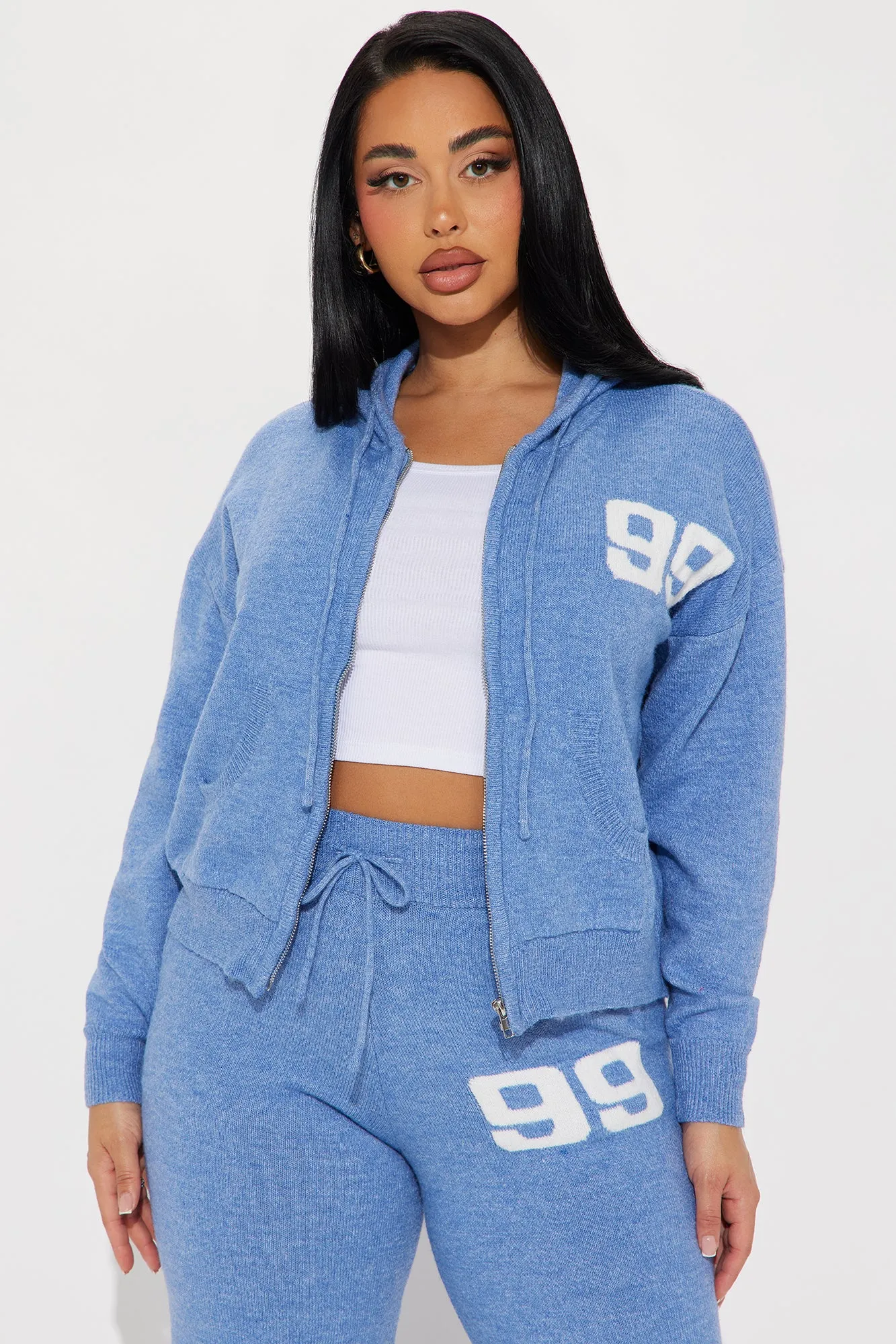 99 Problems Sweater Pant Set - Blue