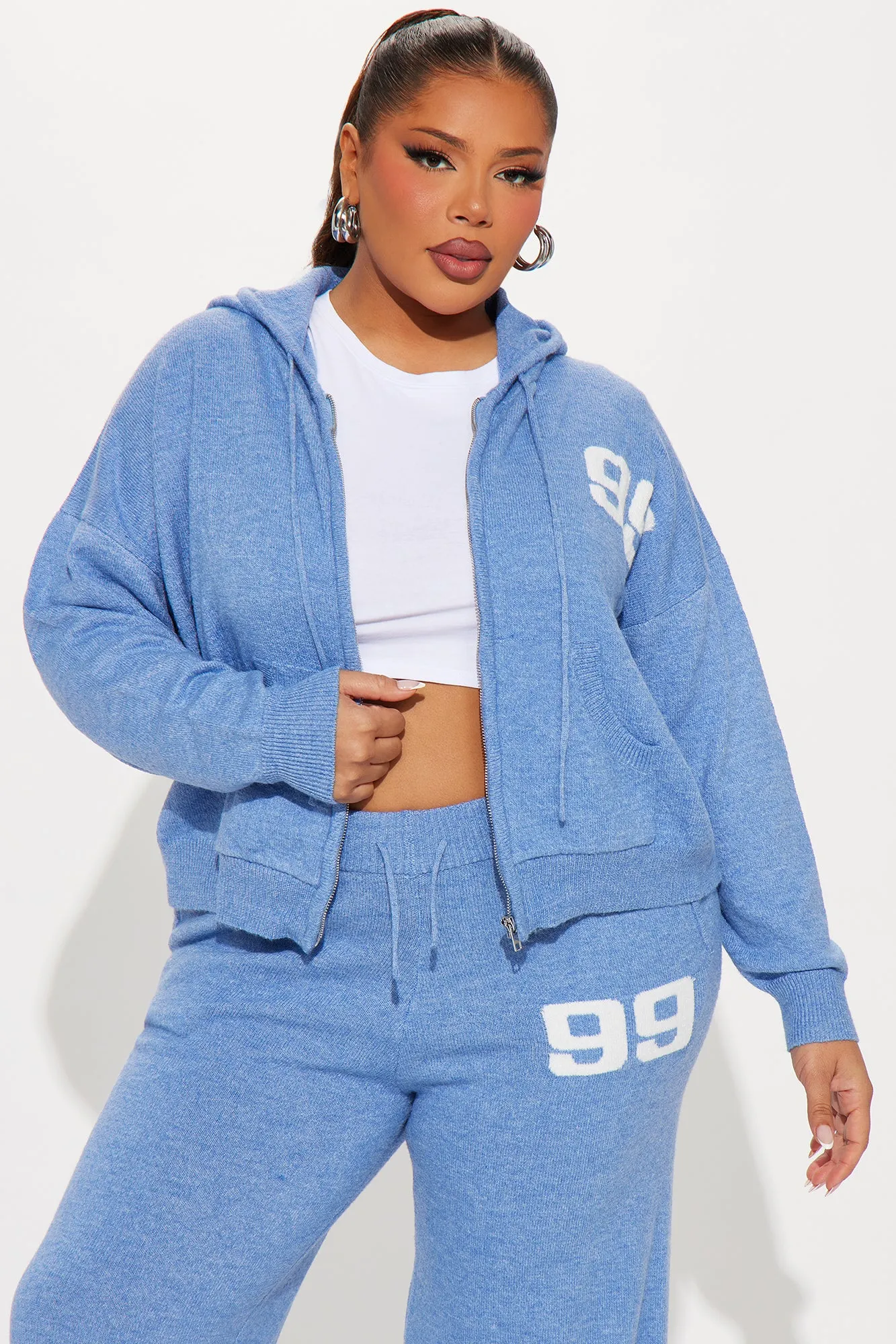 99 Problems Sweater Pant Set - Blue