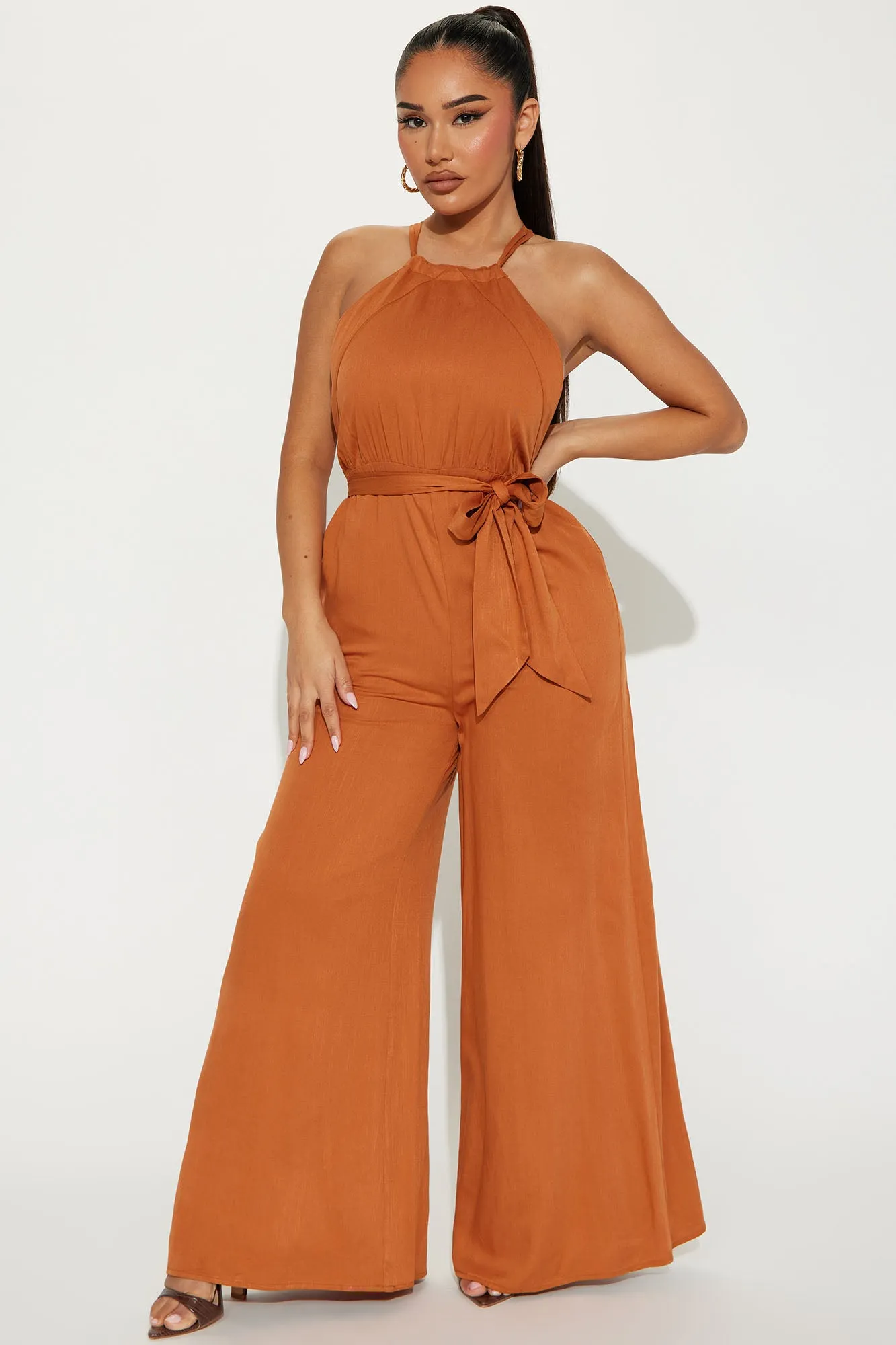 Addison Jumpsuit - Cognac