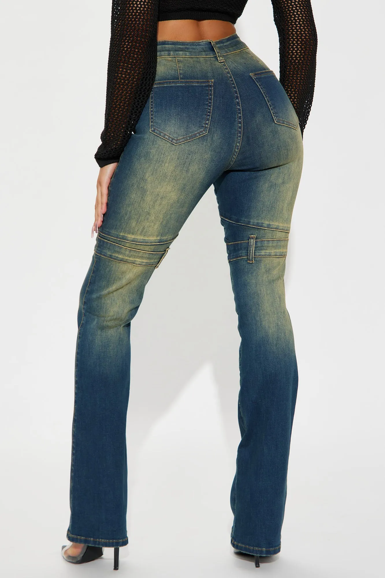 Aja Stretch Tinted Bootcut Jeans - Medium Wash