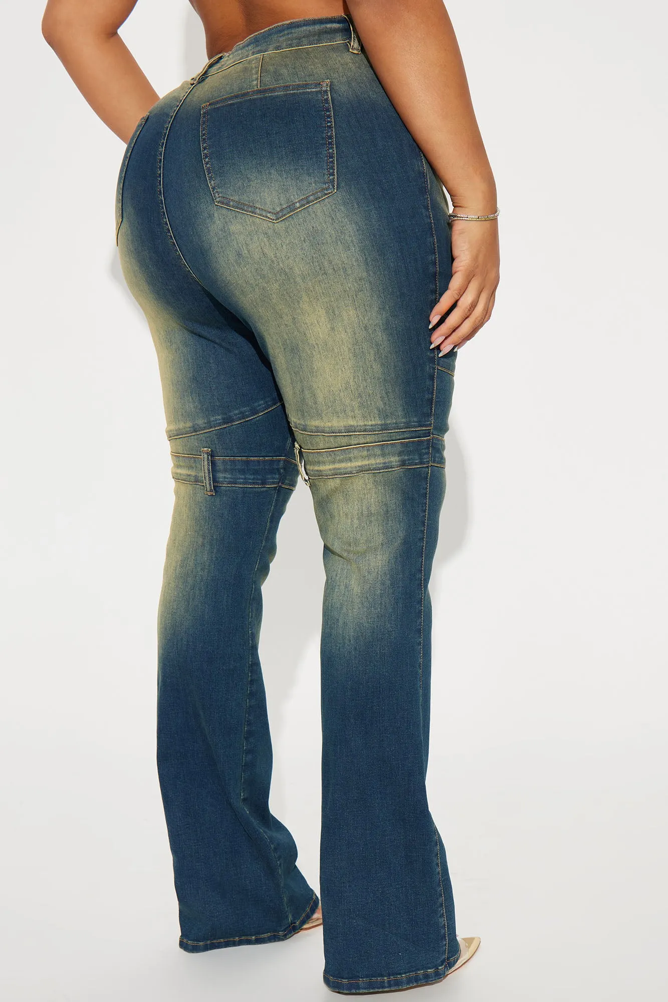 Aja Stretch Tinted Bootcut Jeans - Medium Wash