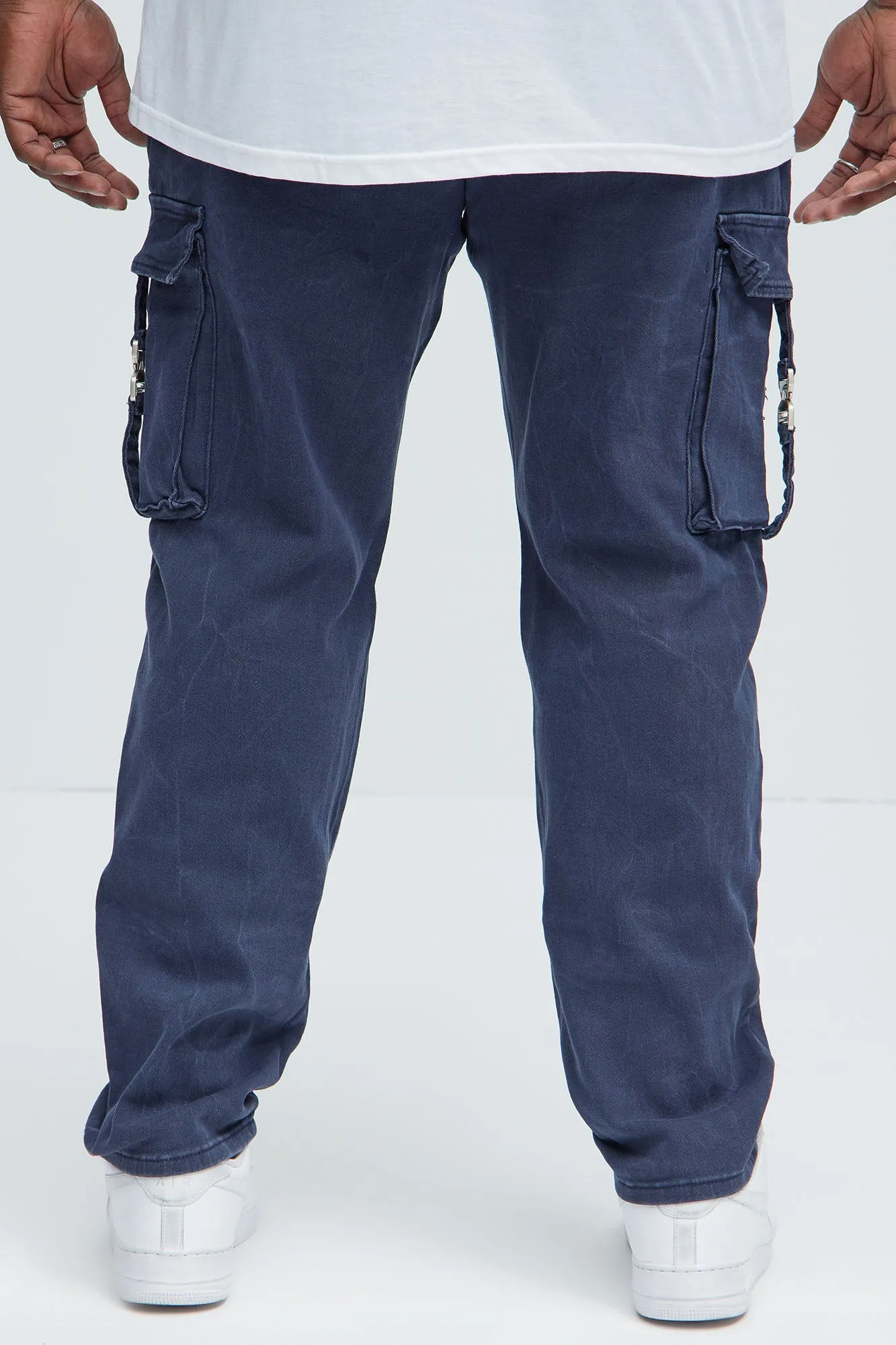 All Star Distressed Slim Cargo Jeans - Blue