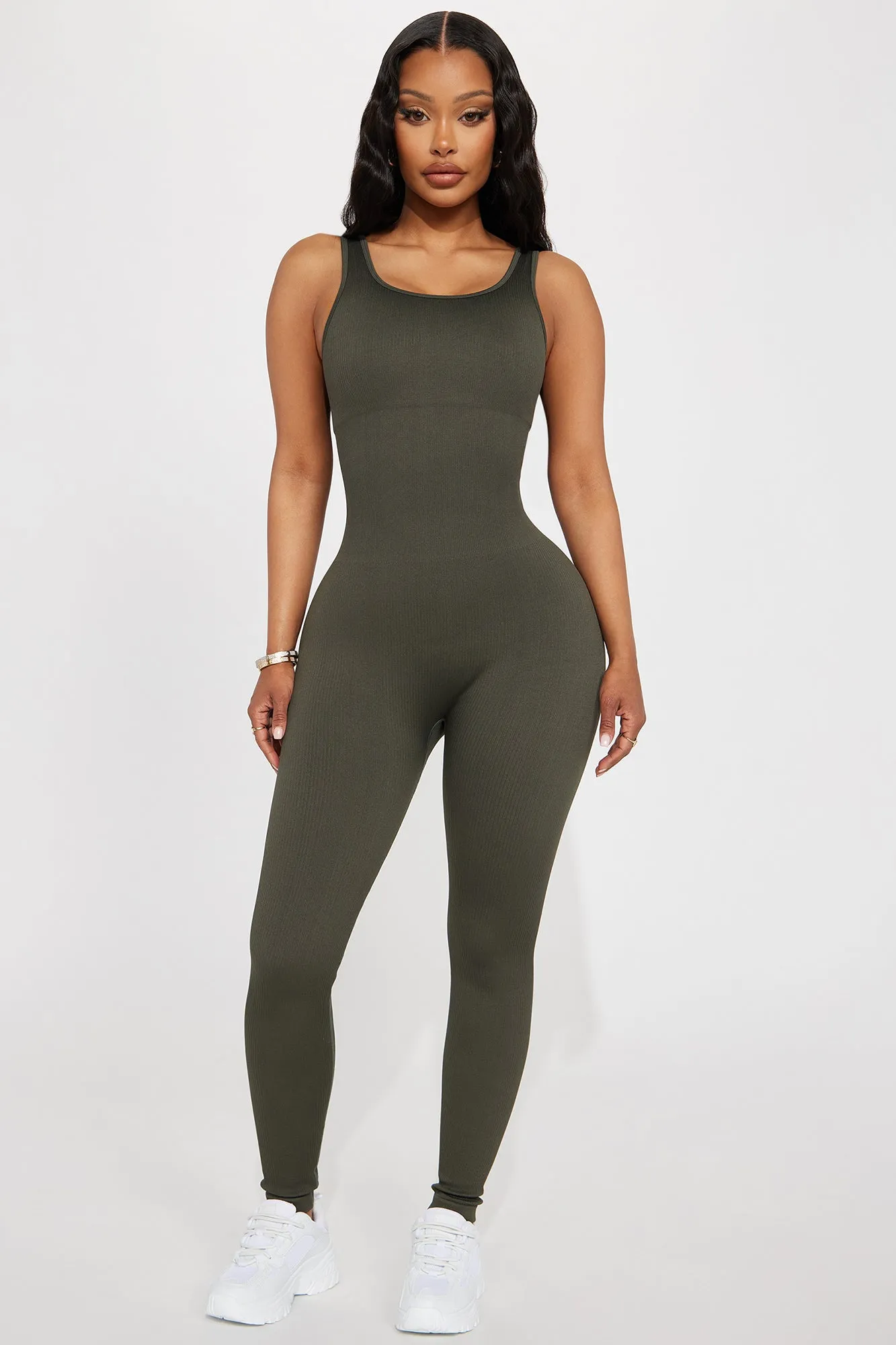 Always In Motion Active Jumpsuit - Olive