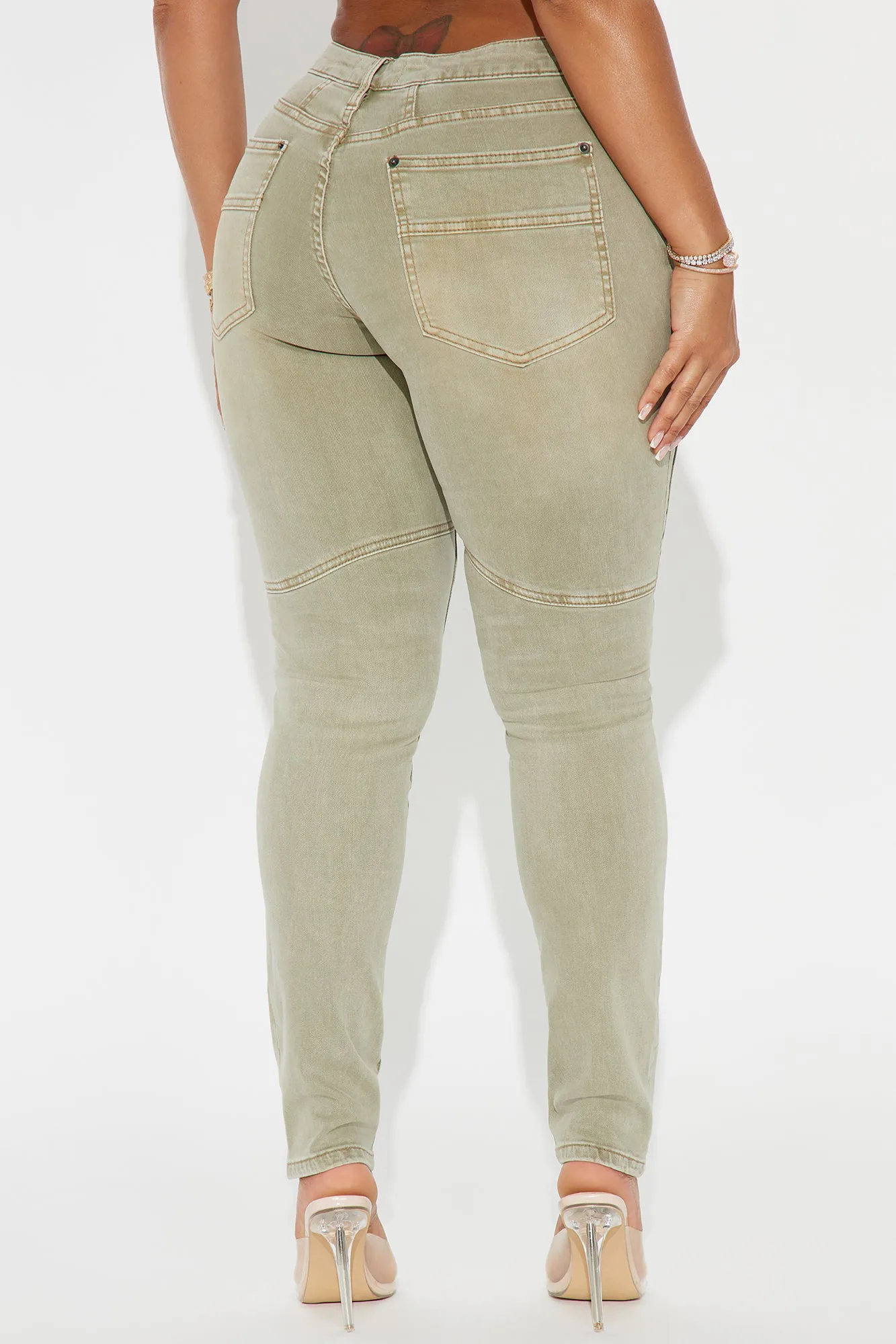 Anastasia Tinted Skinny Pant - Sage