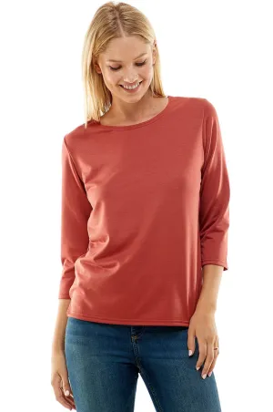 •ANDIE - PAPRIKA• 3/4 sleeve top