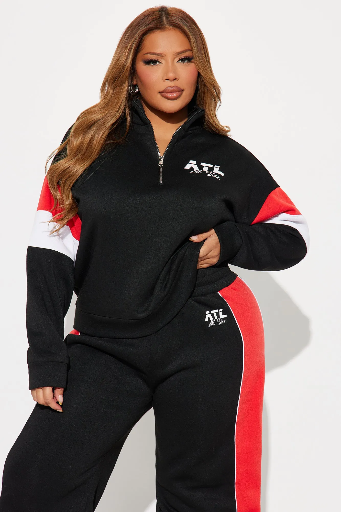 ATL Life Fleece Pant Set - Black/Red