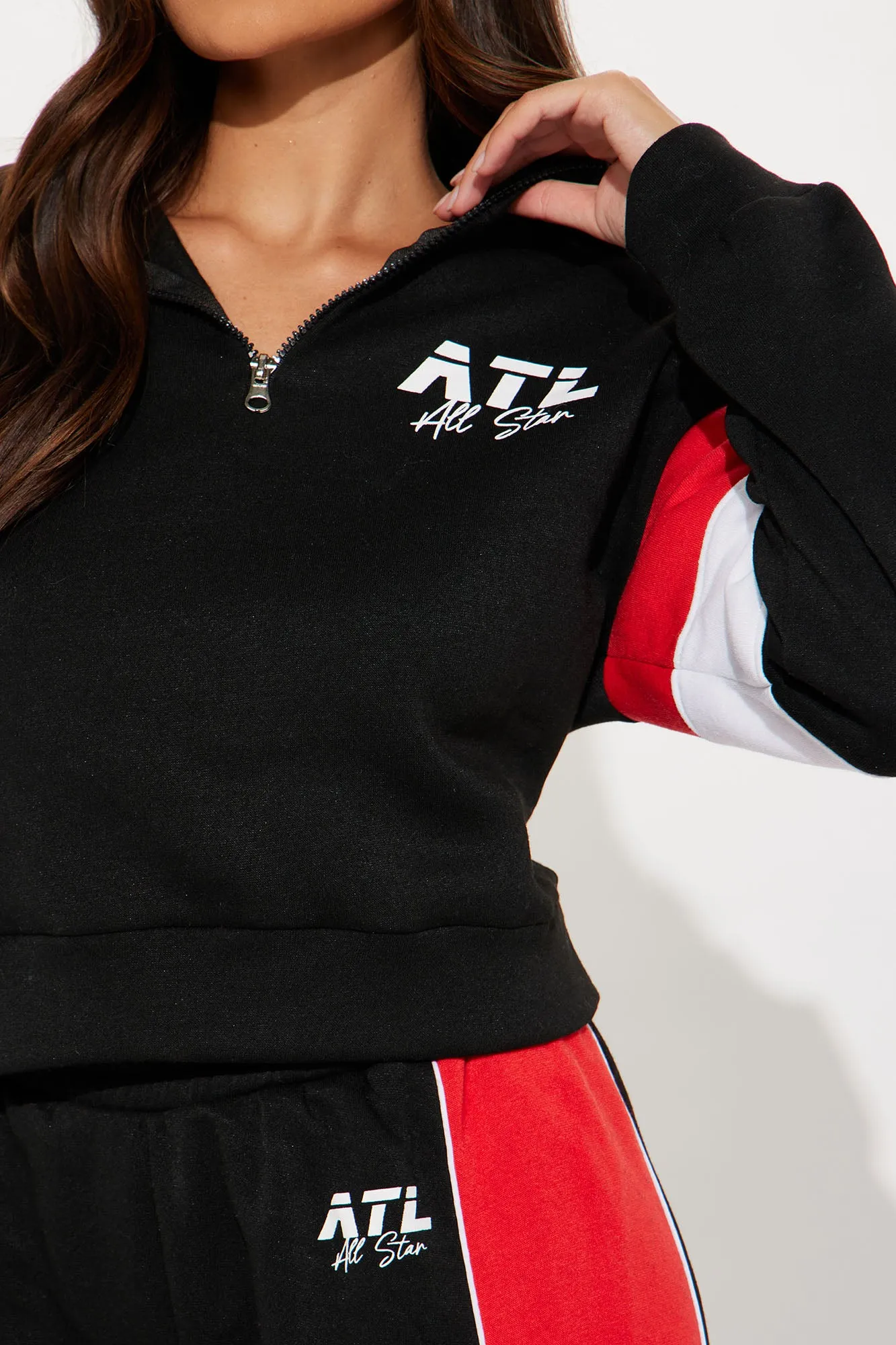 ATL Life Fleece Pant Set - Black/Red