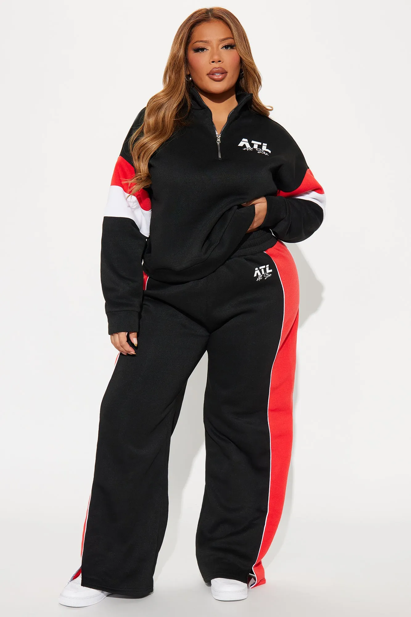 ATL Life Fleece Pant Set - Black/Red