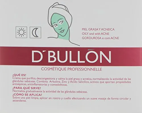 B D. BULLON Crema facial con Activo Purificante Triple Acción, Reguladora para la Piel Grasa - 50 ml