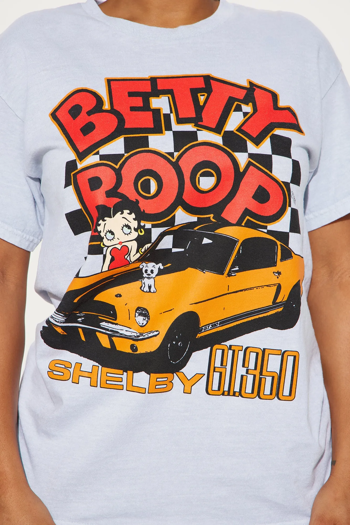 Betty Boop Shelby Washed Tee - Grey/combo