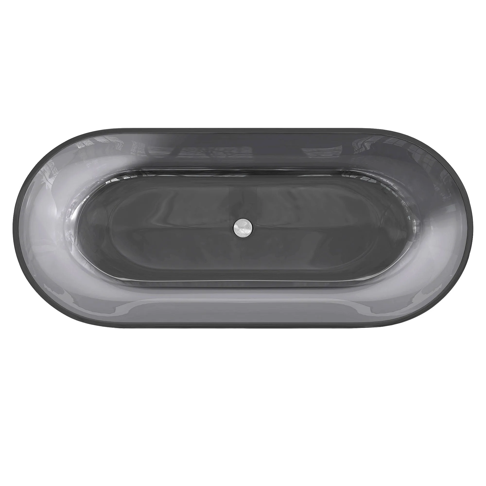 Claro 69" Transparent Solid Surface Freestanding  Bathtub - Grey