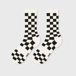 Classic Chess Socks - Ivory