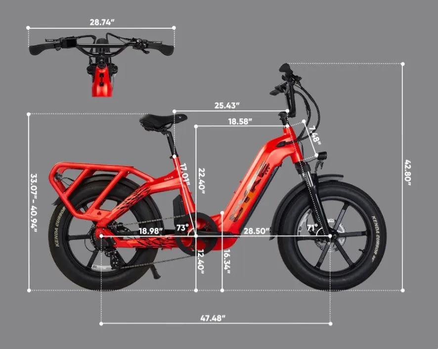 Collie 750w 48v 7Sp Step-Through Cargo E-Bike by Cyke