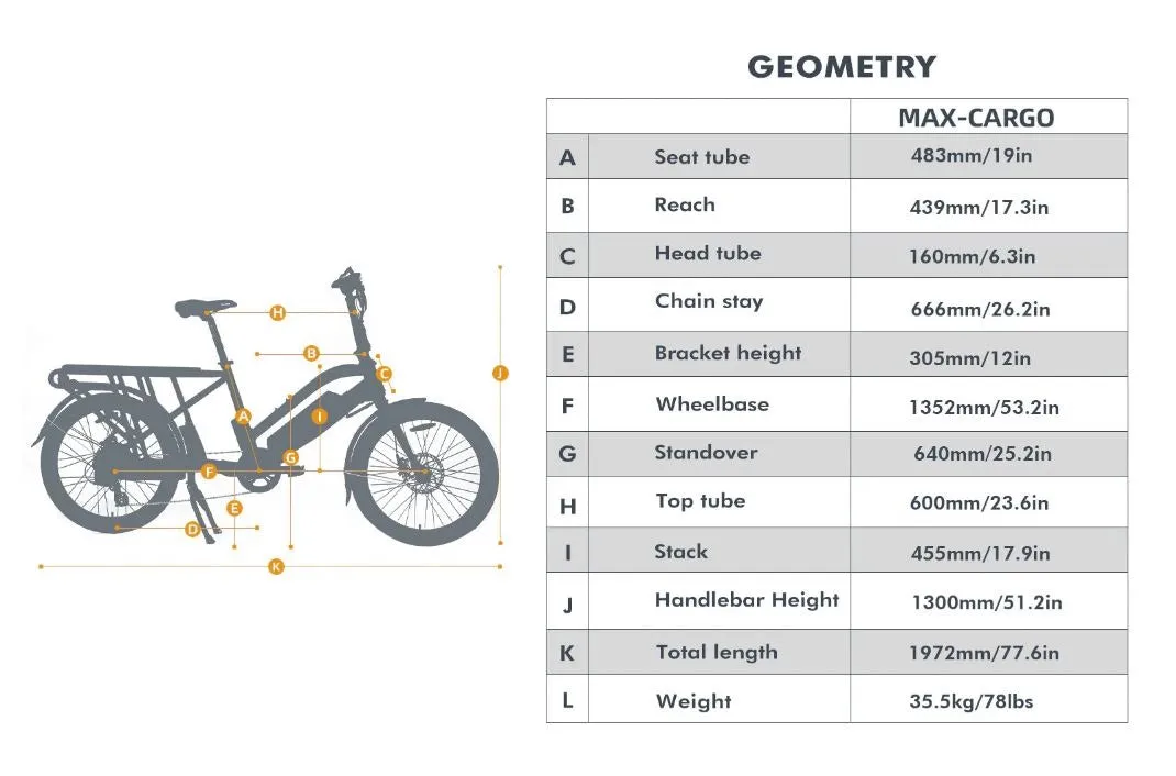 Eunorau Max 750W 48V Cargo E-Bike