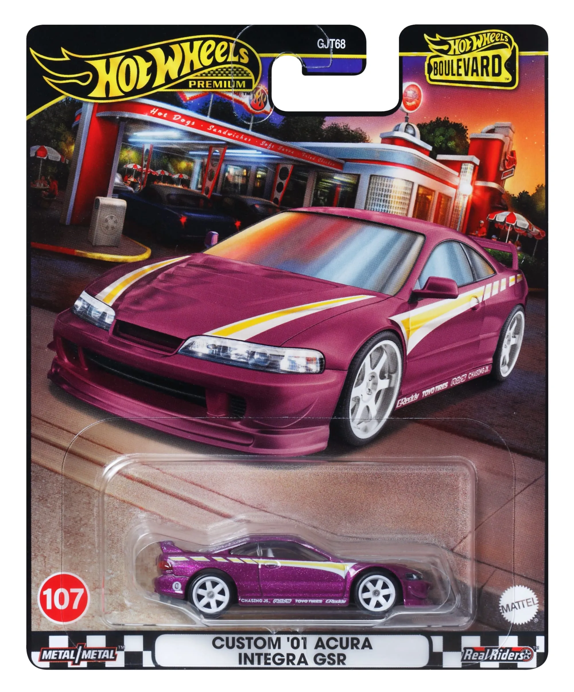 Hot Wheels Collector Veículo de Brinquedo Custom 2001 Acura Integra GSR