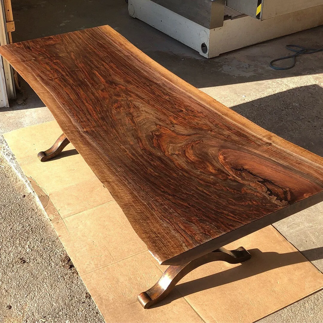 Live Edge Claro Walnut Dining Table