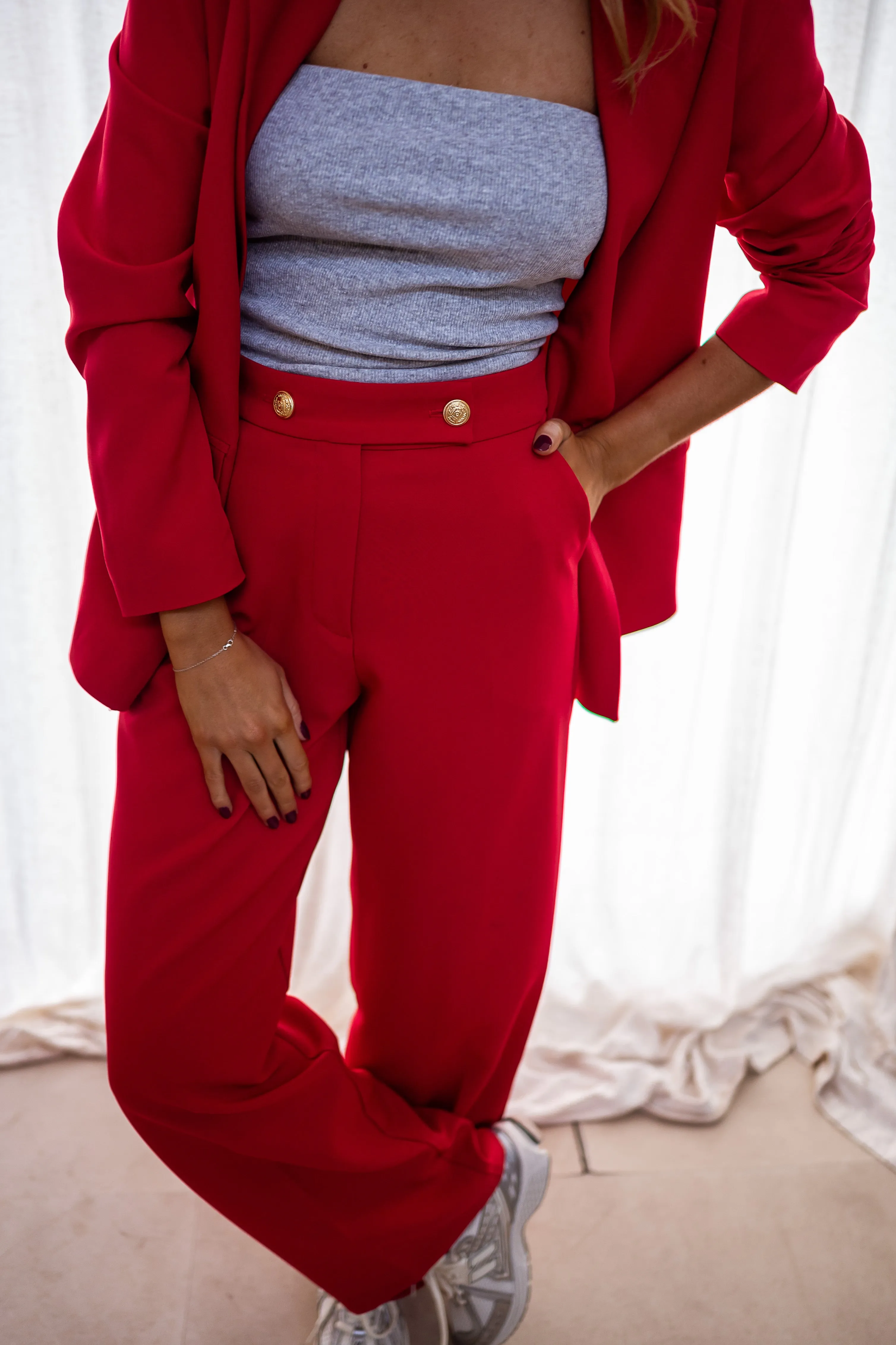 Pantalon Maona - rouge