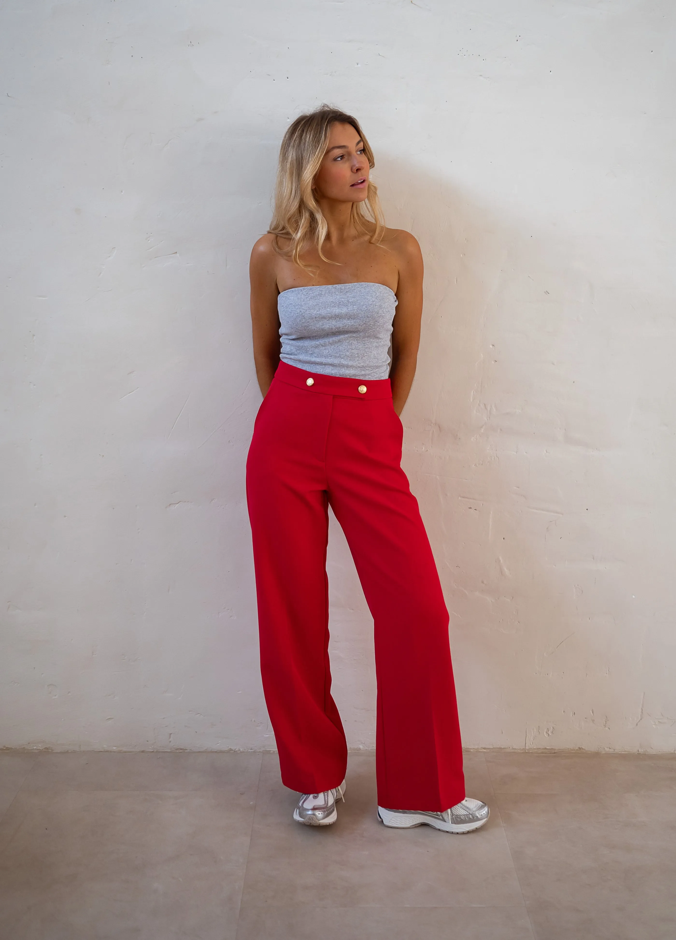 Pantalon Maona - rouge