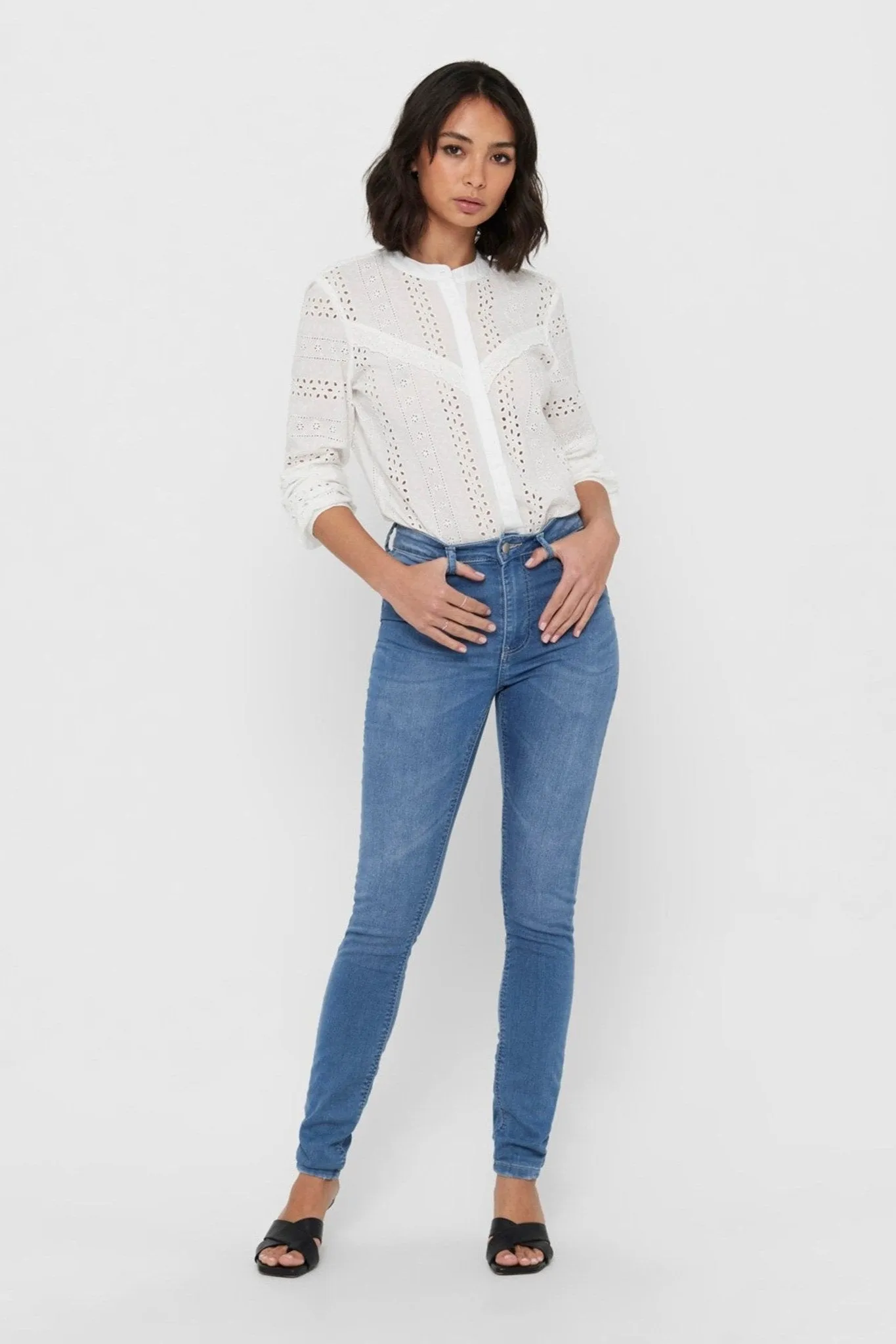 Performance Jeans - Light blue (high-waist)