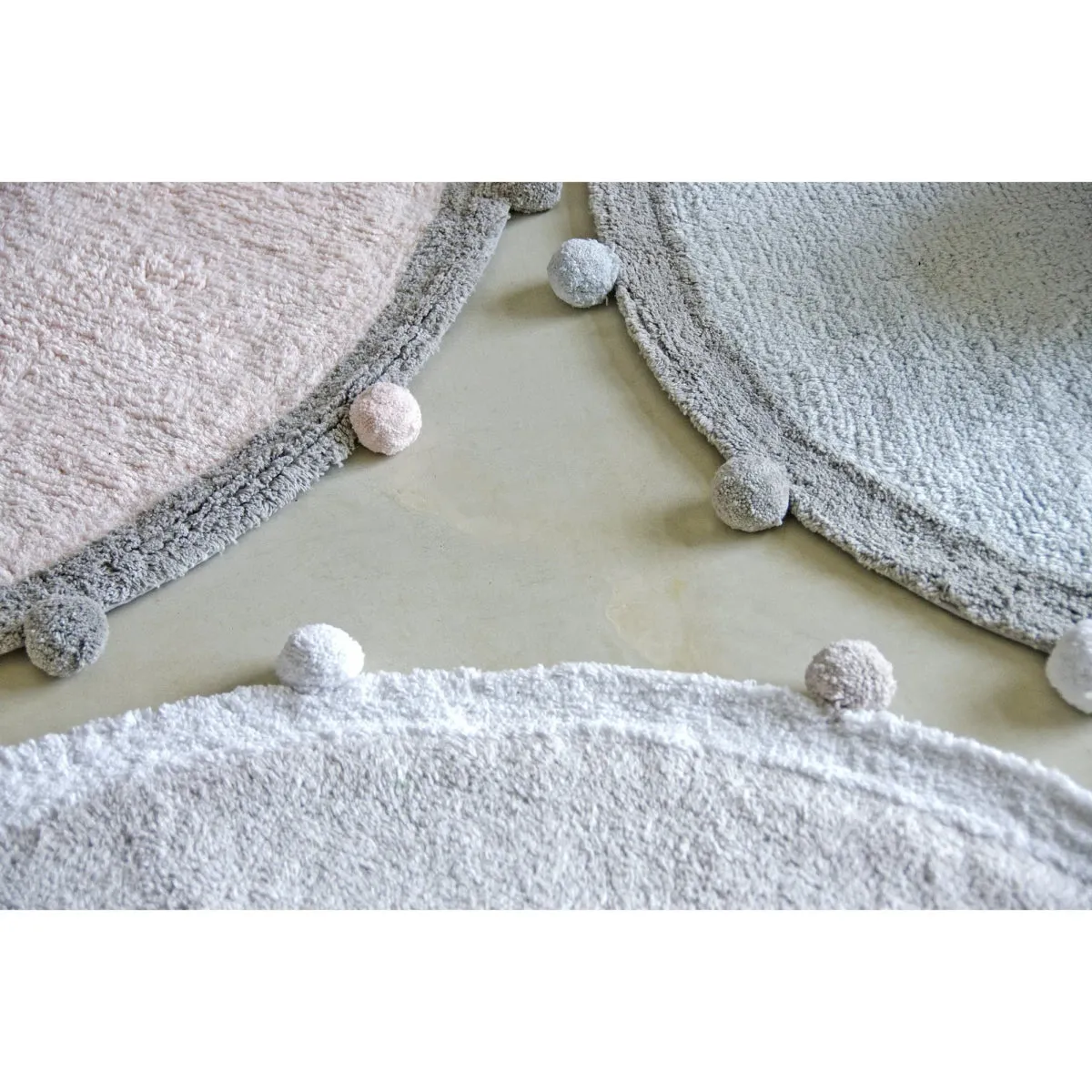 Tapis Lavable Rug Bubbly Light Grey Ø120 Cm