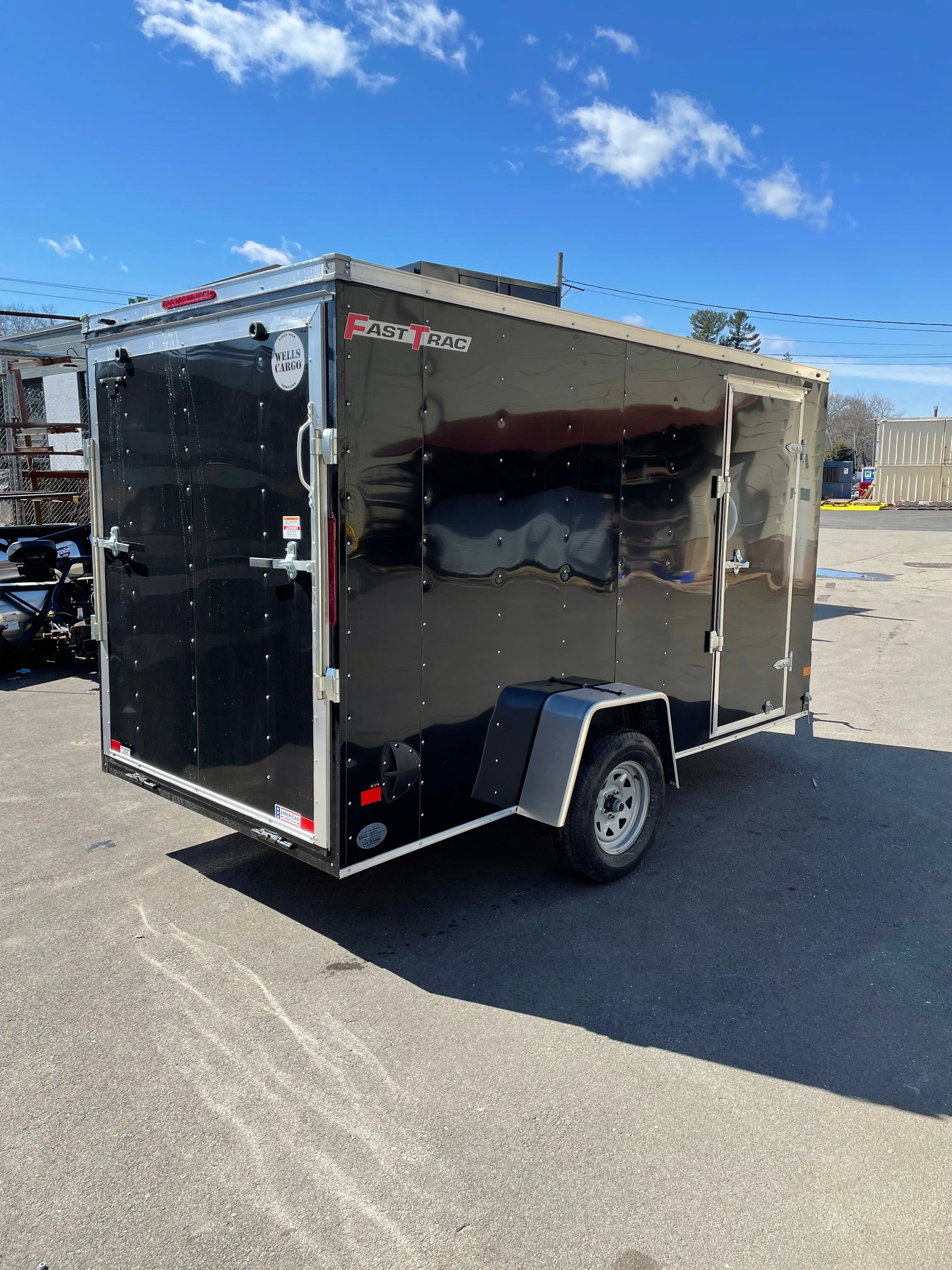 Wells Cargo 6 x 12 Black Fast Trac Trailer